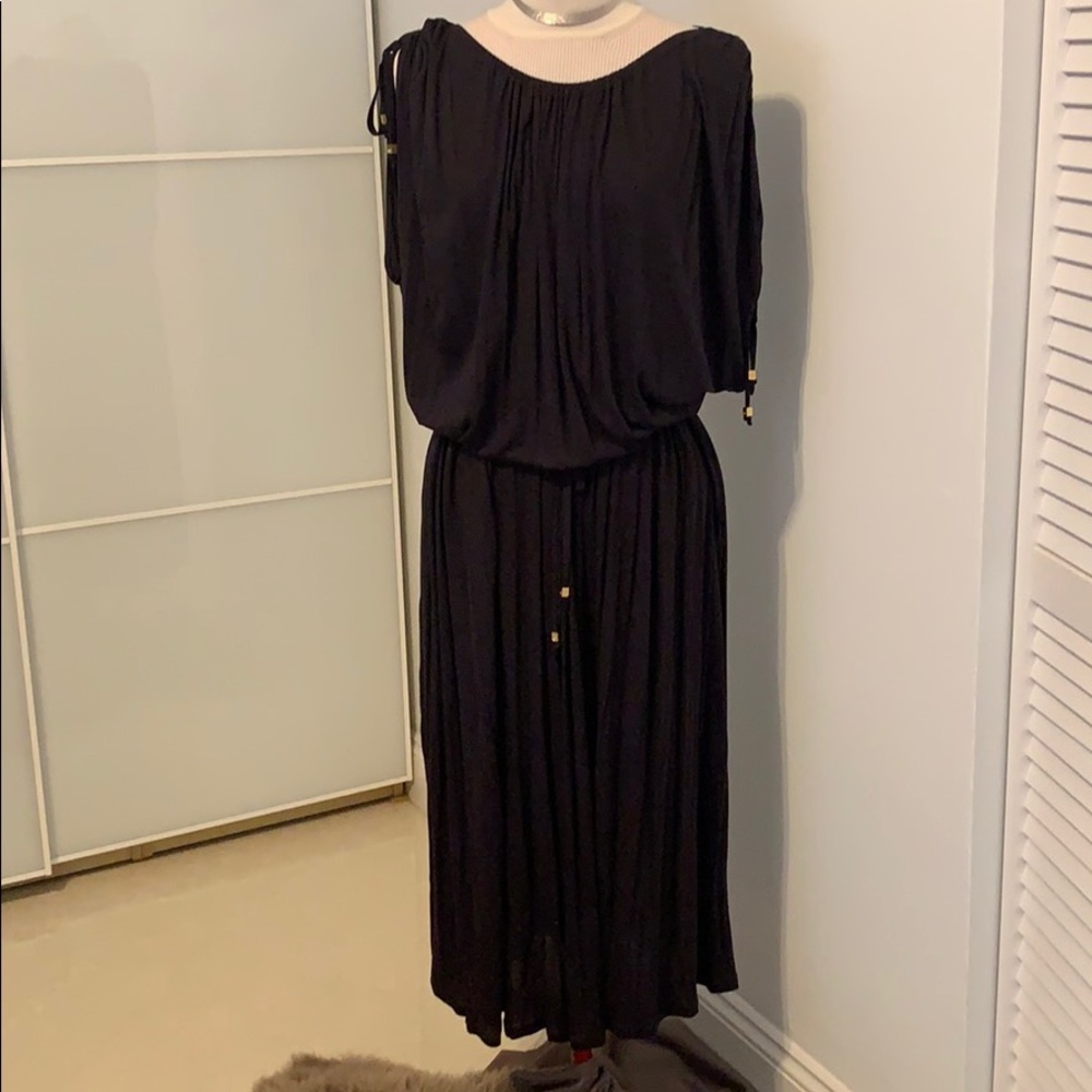 Michael Kors gathered drop waist jersey dress